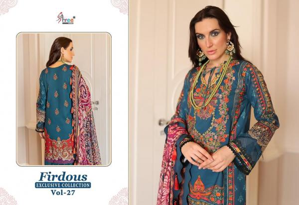 Shree Firdous Exclusive Collection Vol 27 Cotton Dupatta Pakistani Suits